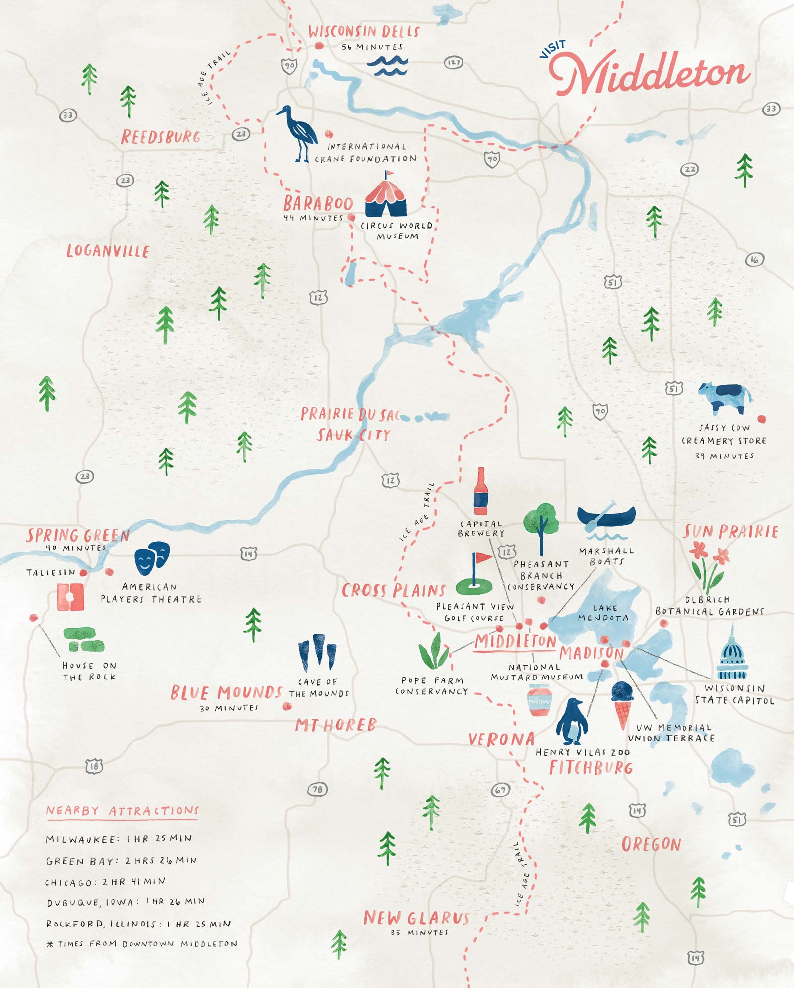 a map of the middle of a town